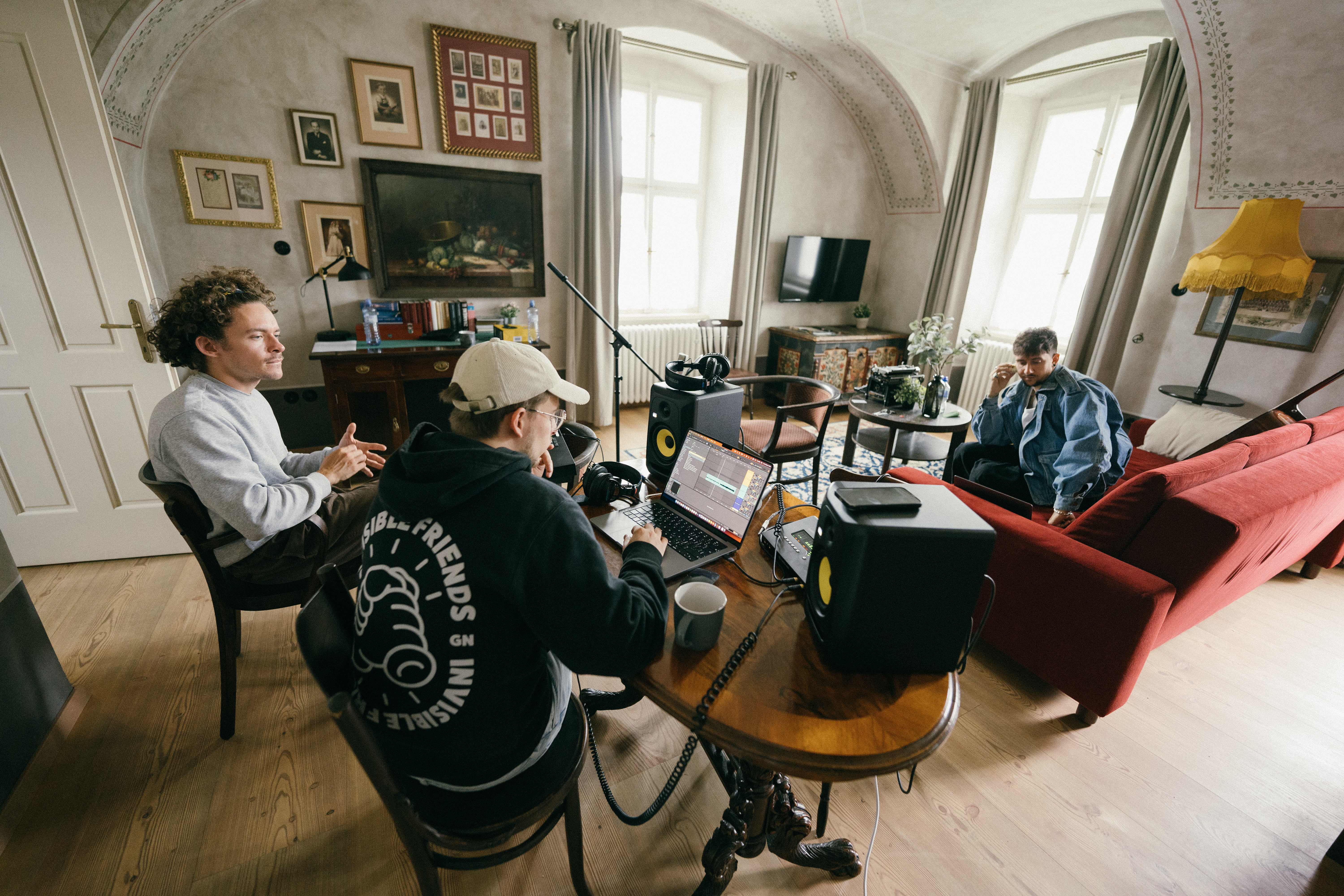 A writing room with Remy Cooper and two collaborators